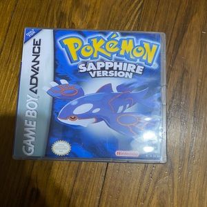 Pokémon sapphire custom aftermarket case and game